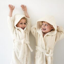 Bo Weevil Bathrobe for children - natuarl white - GOTS