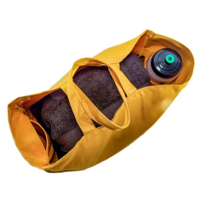 Canvas handbag (36x28x15cm) - golden yellow - GOTS - 933020 - Image 2