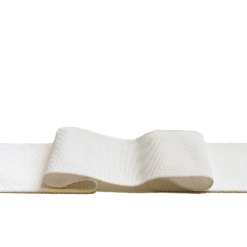 Bo Weevil Cuffs ready-to-use 1x1 ribbing with 5% elasthan - bleached white (off white) - GOTS - 718101