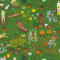 Hazeltjes Naked Gardening,  organic jersey