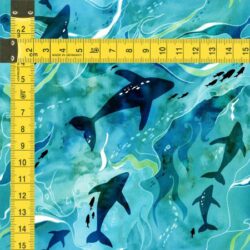 Hazeltjes Teeming Ocean Dolphines,  organic jersey - Image 3